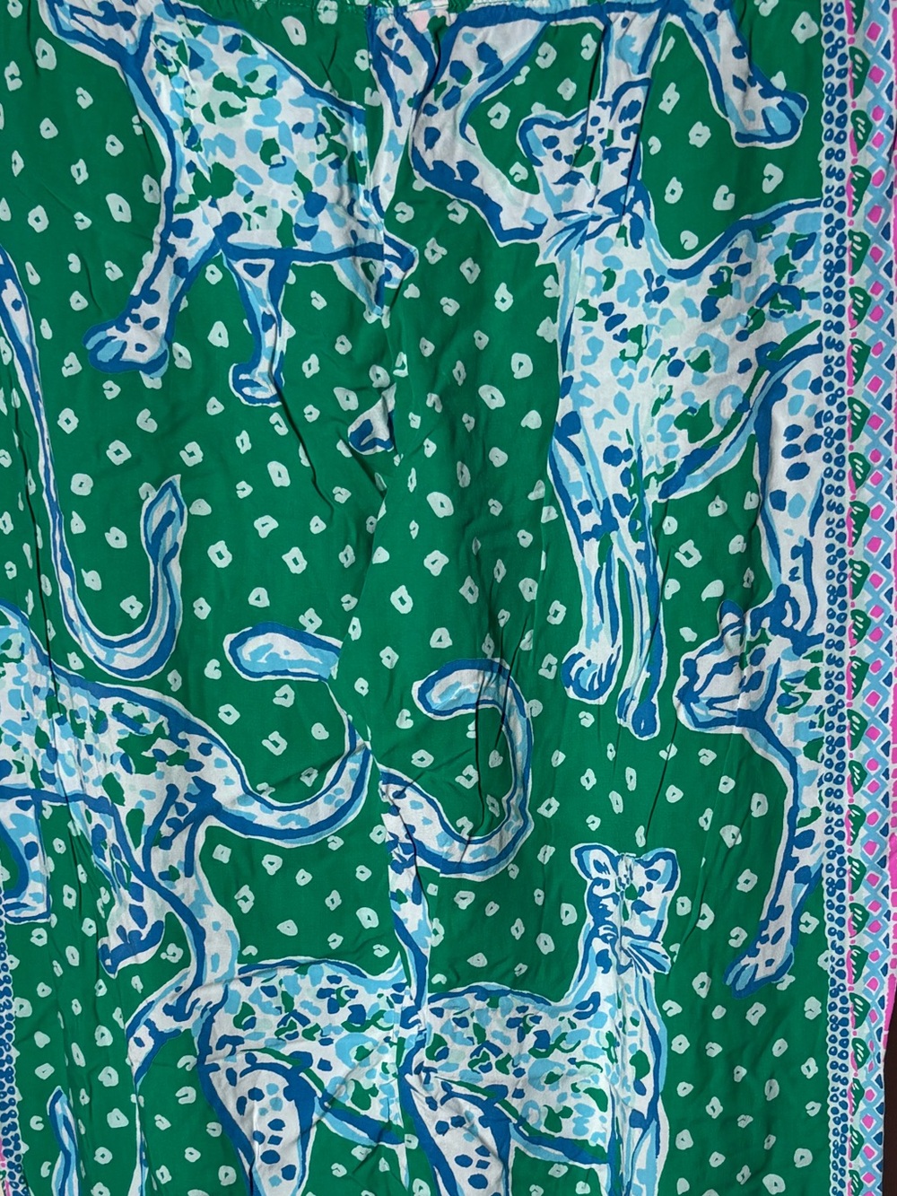 Lilly Pulitzer 32” Bal Harbour Palazzo Pants Emerald On The Prowl 🦄 Size S - Picture 6 of 9